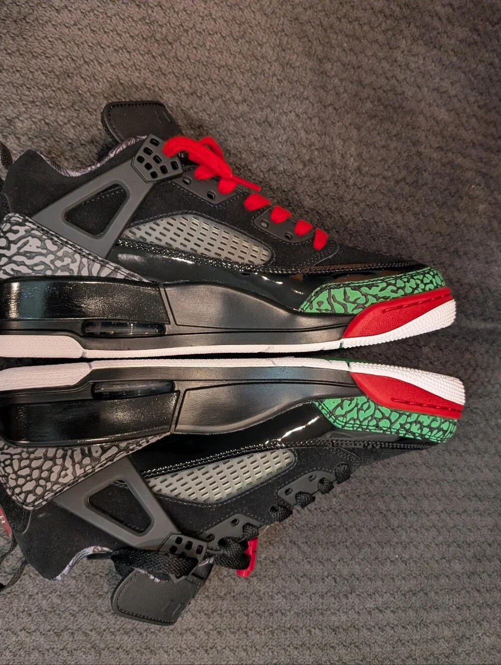 Jordan Spizike Low Sneakers Men NEW Black Red Green